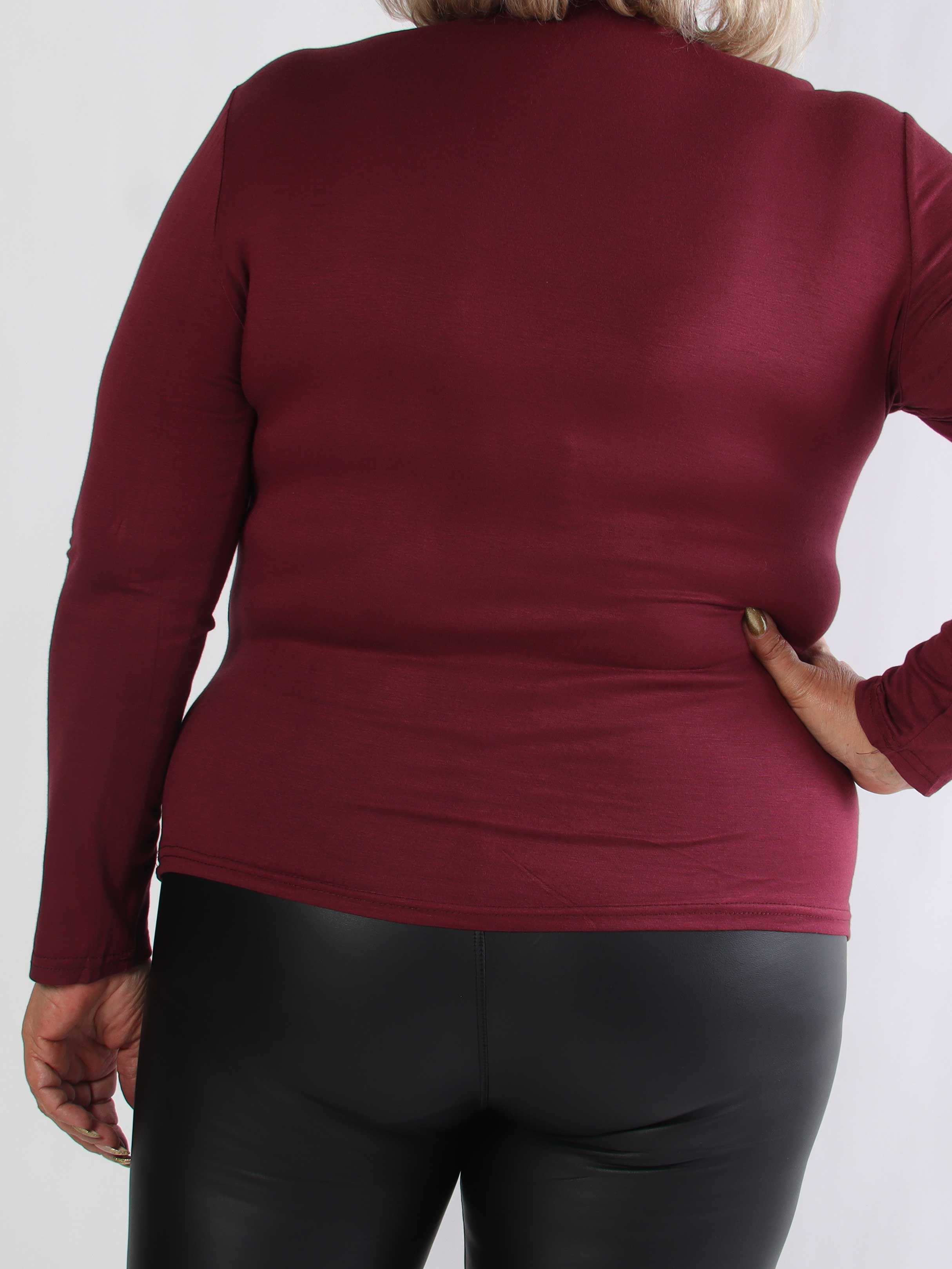 Noras - Langærmet basis bluse i viskose med turtleneck